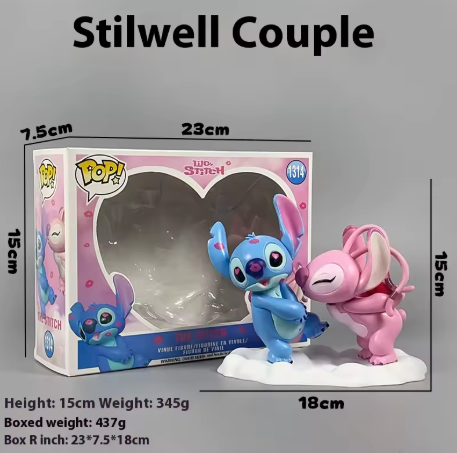 Figurines Stitch et Angel amour