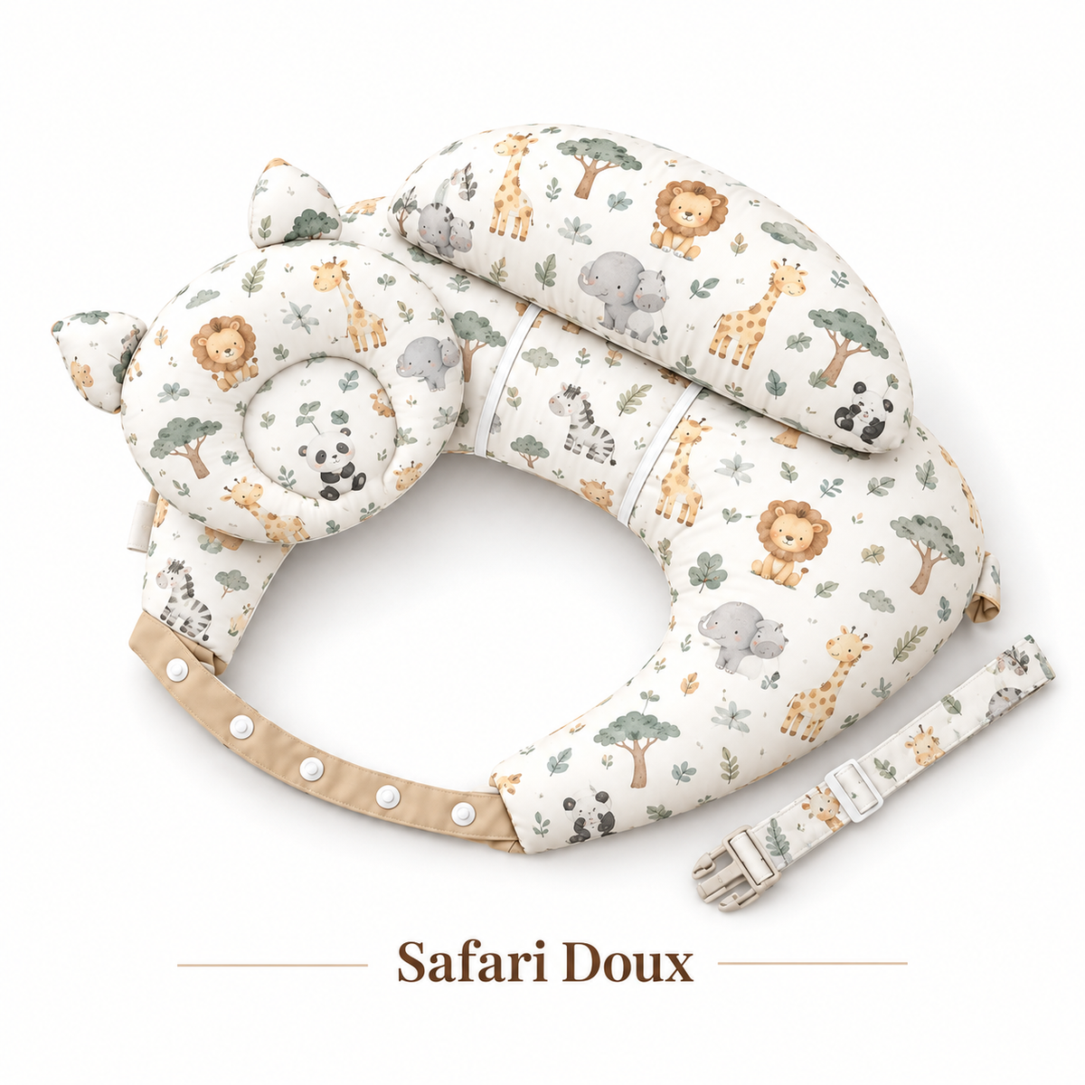 Mon Petit Nid™ – Coussin d’allaitement 3-en-1 avec ceinture réglable