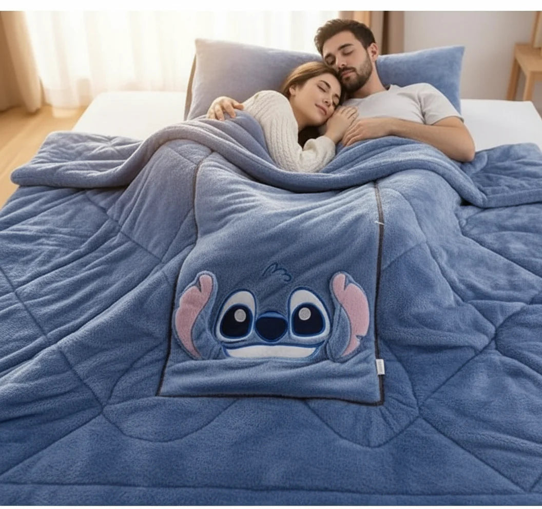 Stitch 2-en-1 Oreiller+Couverture
