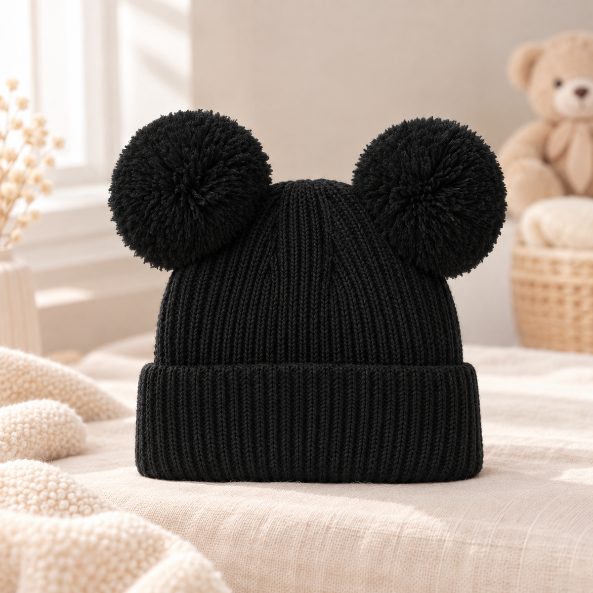 Bonnet Bébé à Pompons