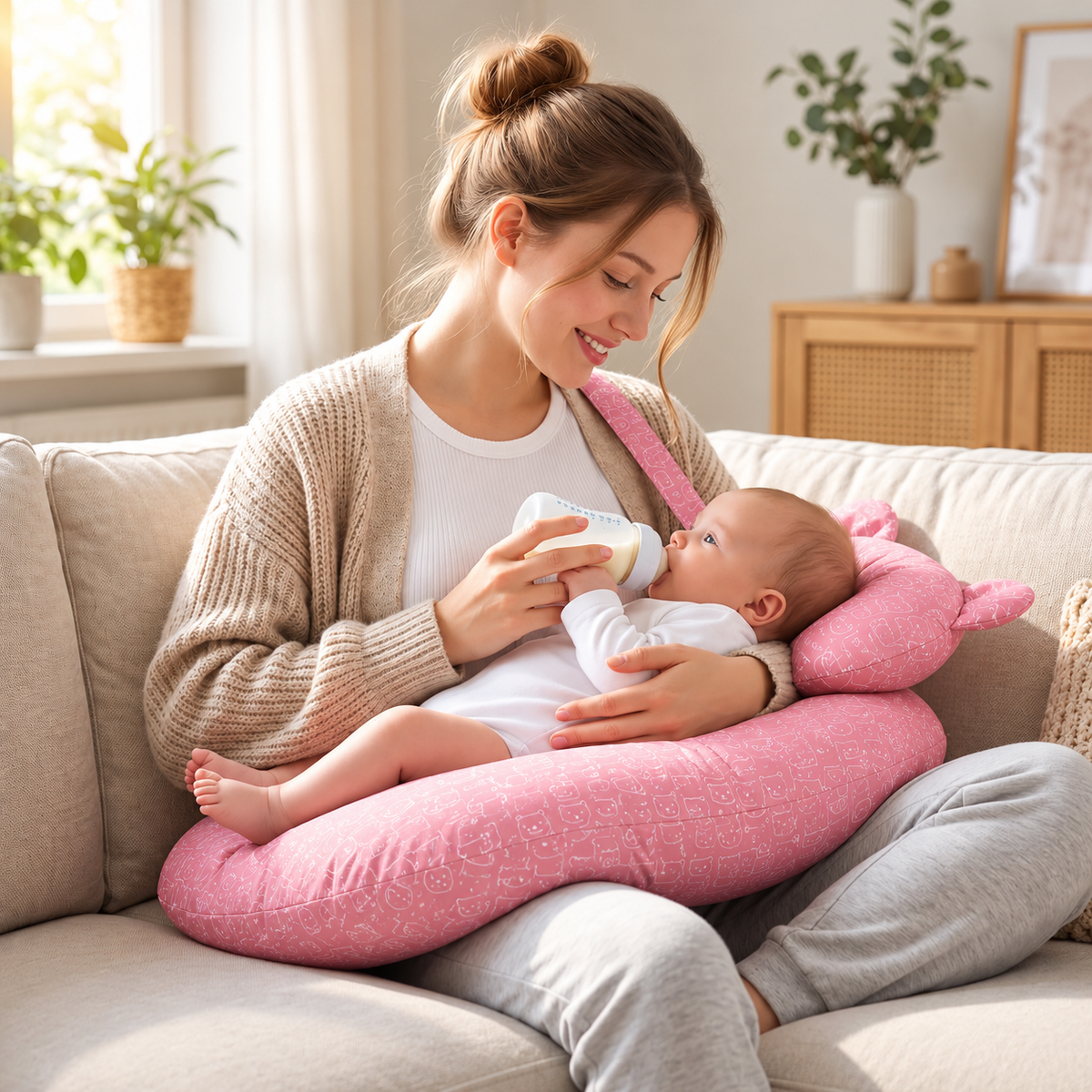 Mon Petit Nid™ – Coussin d’allaitement 3-en-1 avec ceinture réglable