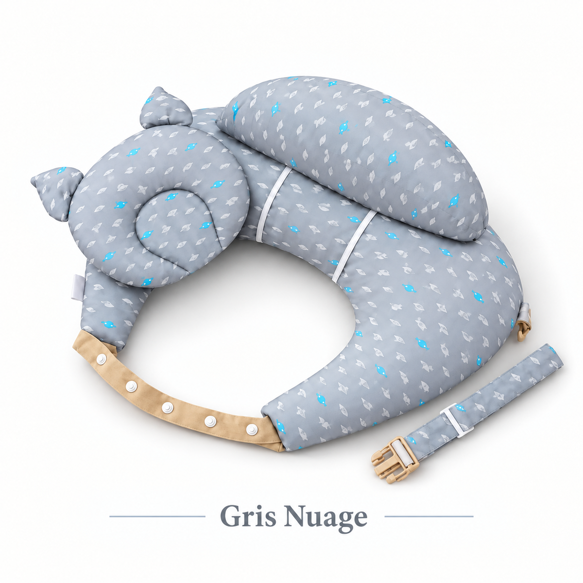 Mon Petit Nid™ – Coussin d’allaitement 3-en-1 avec ceinture réglable